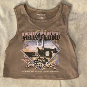 Pink Floyd Crop Brown Tank Top